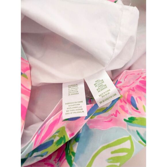 Lilly Pulitzer Womens Blue Pink Totally Blossom Brenda Stretch Mini Dress Size 8 - Picture 6 of 7